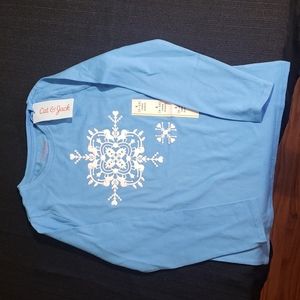 CAT & JACK girls blue T-shirt size 6-6X